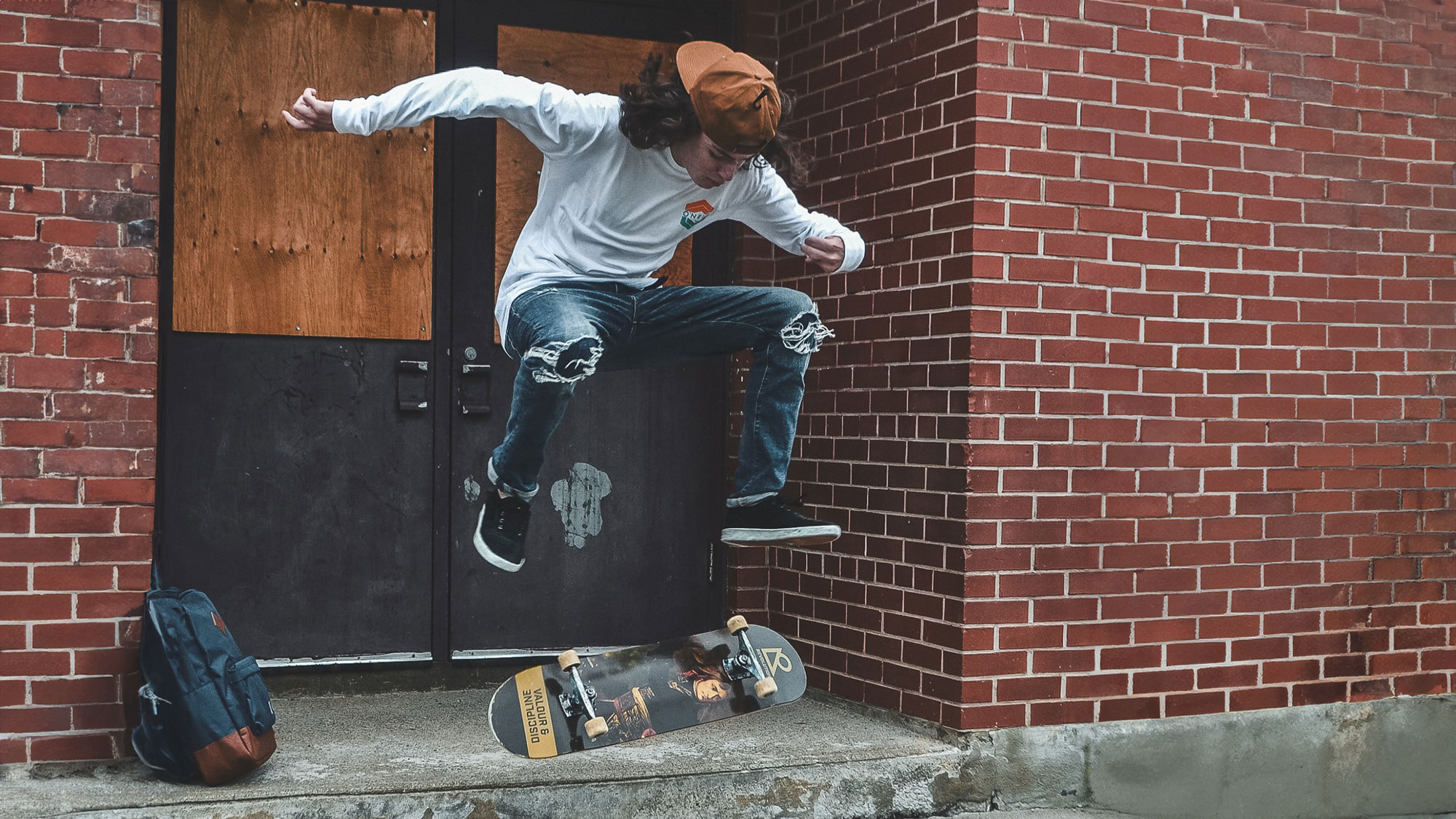 skateboard kick flip