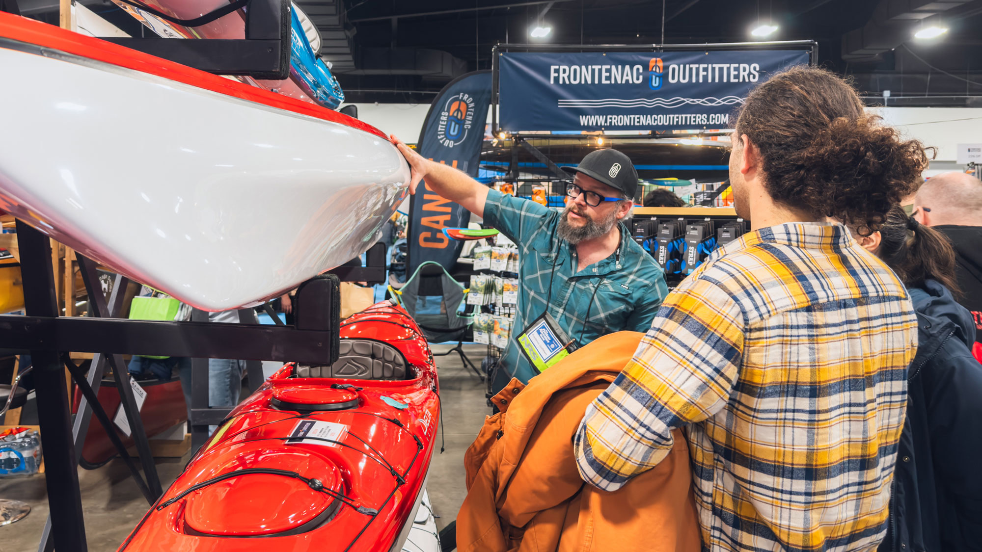 Frontenac Outfitters booth at outdoor tradeshow
