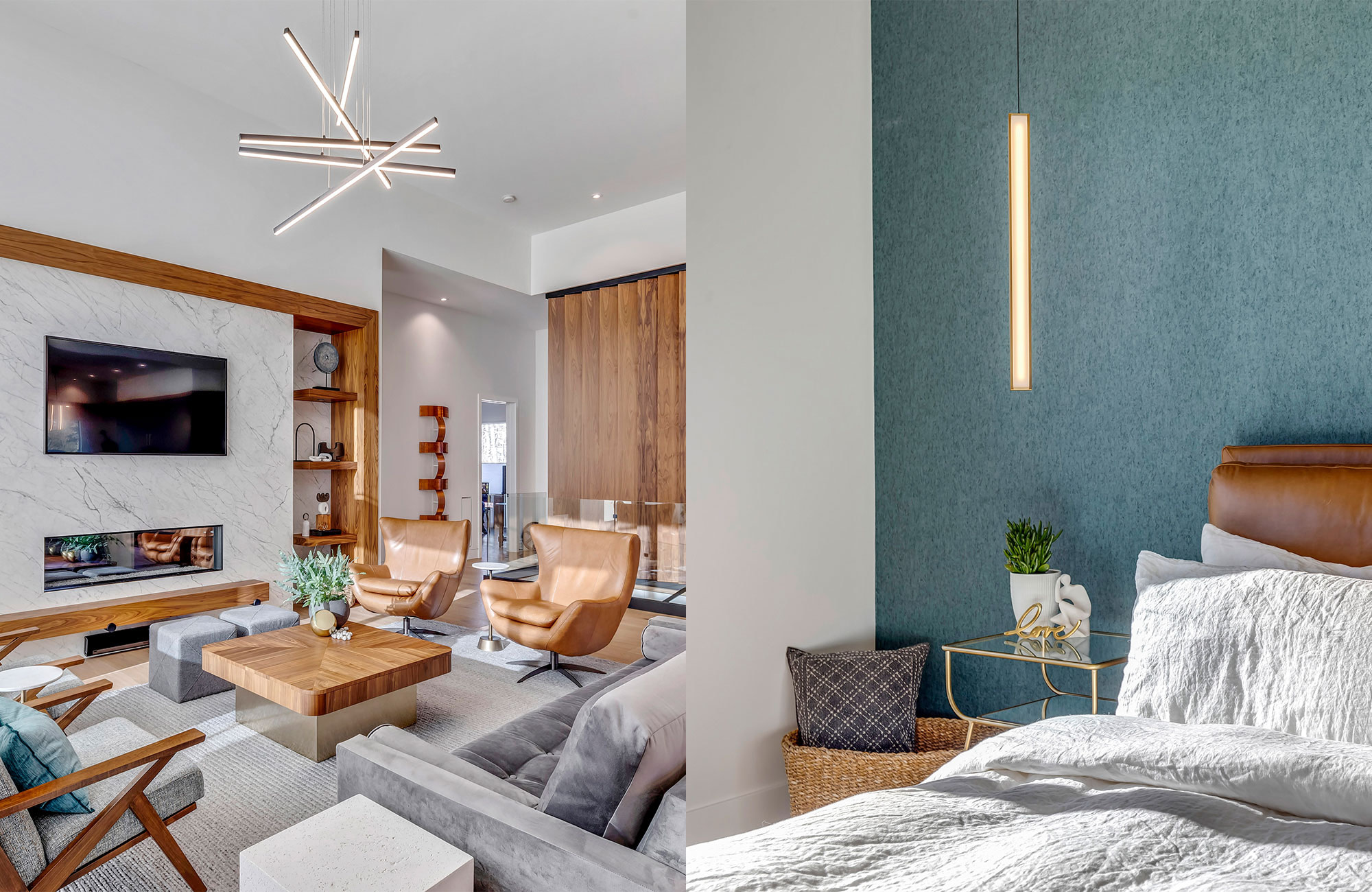 Lindsay O Creative living room and bedroom