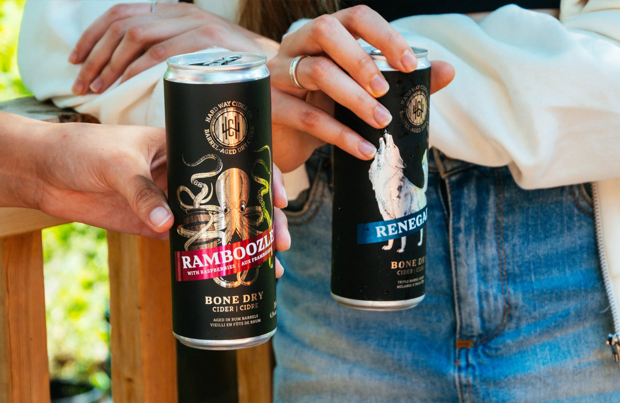 friends drinking hard way cider
